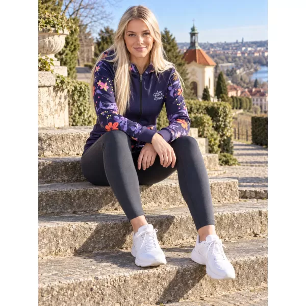  Ženska jopica na zadrgi Premium ALTISPORT VOJ/ALW063MI02 TEMNO VIJOLIČNA 