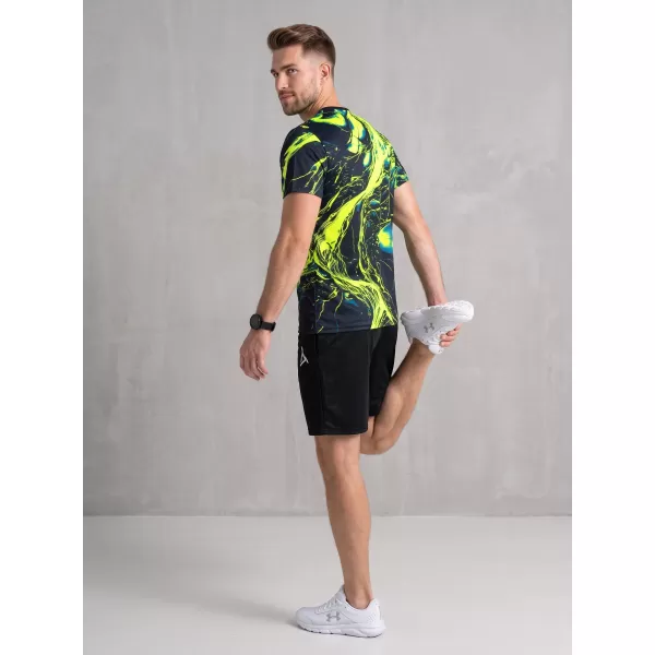  Moška funkcionalna t -majica Premium ALTISPORT VOJ/ALM071TR01 MORNARSKO-RUMENO 