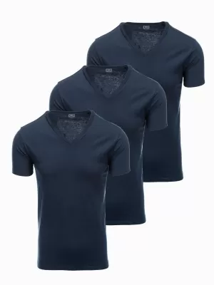Srajca OMBRE OM-TSBS-0233 3X MORNARSKO MODRO