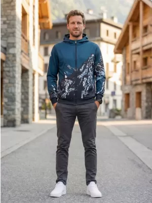 Moška jopica na Zip Premium ALTISPORT VOJ/ALM059MI02 MORNARICA