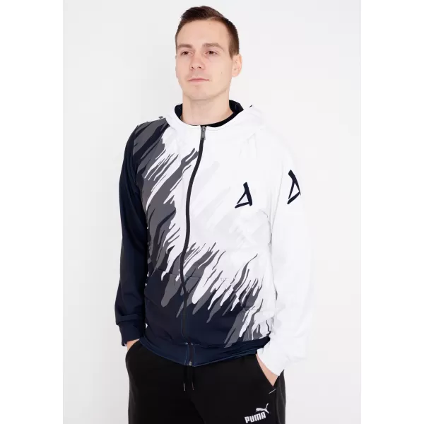  Moška jopica na Zip Premium ALTISPORT VOJ/ALM006MI02 ČRNO -BELA 
