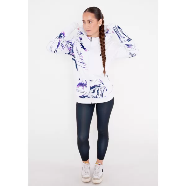  Ženska jopica na zadrgi Premium ALTISPORT VOJ/ALW064MI02 BELA -VIOLET 