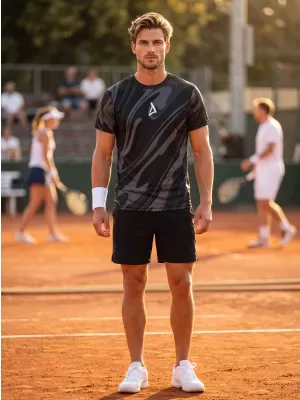 Moška funkcionalna t -majica Premium ALTISPORT VOJ/ALM072TR01 ČRN