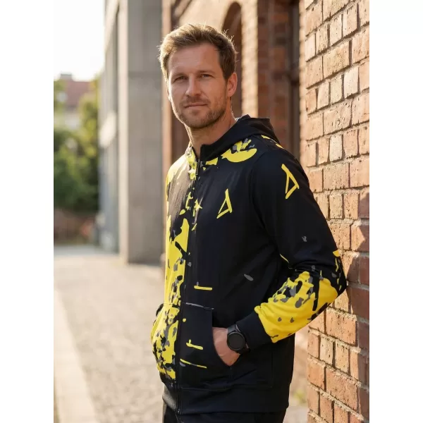  Moški vrhunski pulover z zadrgo ALTISPORT VOJ/ALM057MI02 FLUO RUMENA 