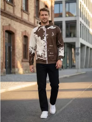 Moški vrhunski pulover z zadrgo ALTISPORT VOJ/ALM057MI02 RJAVA