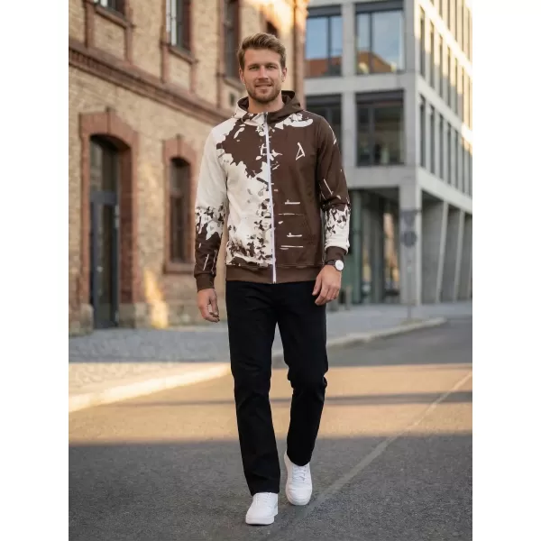  Moški vrhunski pulover z zadrgo ALTISPORT VOJ/ALM057MI02 RJAVA 