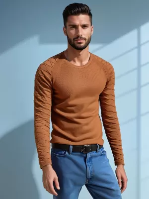 Moški pulover DSTREET WX2289 KAMELA