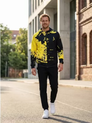 Moški vrhunski pulover z zadrgo ALTISPORT VOJ/ALM057MI02 FLUO RUMENA