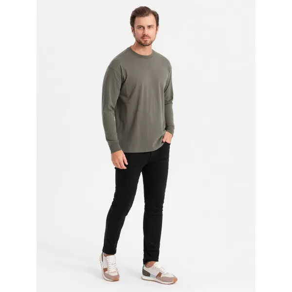  Srajca OMBRE OM-LSBC-0129 SIVO-ZELENA 