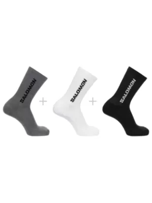 Nogavice SALOMON EVERYDAY CREW 3-PACK LC2086200 ČRNA/BELA/MEDENO SIVA MELANŽ