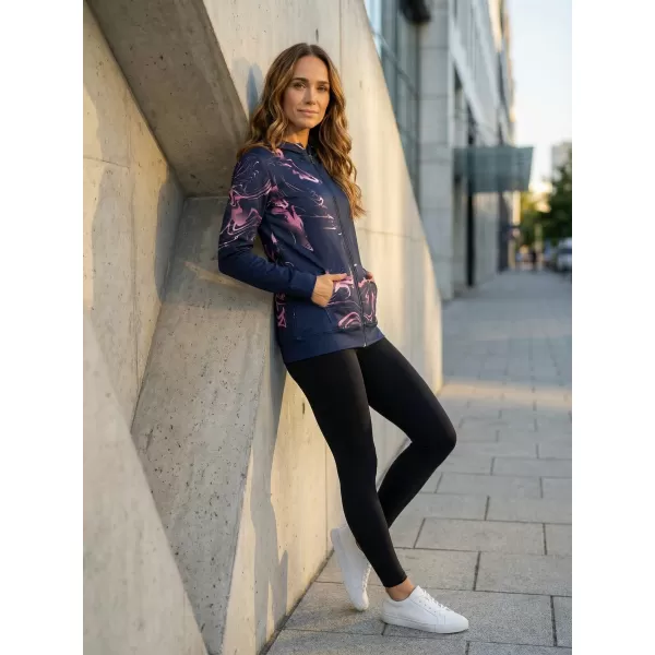  Ženska jopica na zadrgi Premium ALTISPORT VOJ/ALW064MI02 MODRA -PINK 