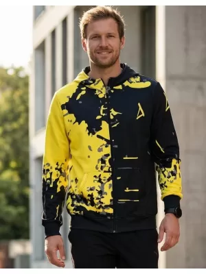 Moški vrhunski pulover z zadrgo ALTISPORT VOJ/ALM057MI02 FLUO RUMENA