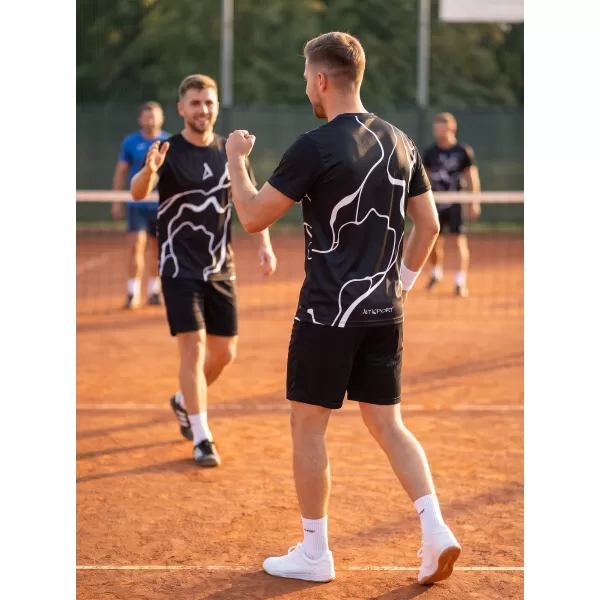  Moška premium funkcionalna majica s kratkimi rokavi ALTISPORT VOJ/ALM073TR01 ČRNA 