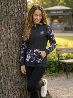 Ženski premium pulover z zadrgo ALTISPORT VOJ/ALW063MI02 ČRNA