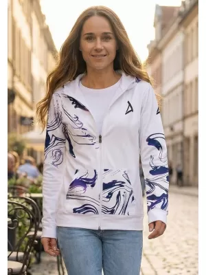 Ženska jopica na zadrgi Premium ALTISPORT VOJ/ALW064MI02 BELA -VIOLET