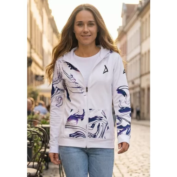  Ženska jopica na zadrgi Premium ALTISPORT VOJ/ALW064MI02 BELA -VIOLET 