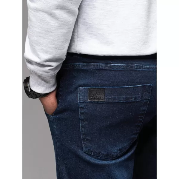  Hlače OMBRE OM-PADJ-0156 TEMNO MODRA 