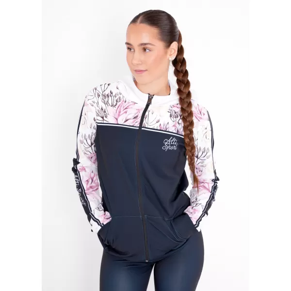  Ženski premium pulover z zadrgo ALTISPORT VOJ/ALW008MI02 ČRNA 