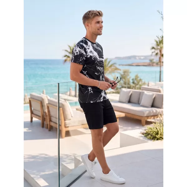  Moška premium funkcionalna majica s kratkimi rokavi ALTISPORT VOJ/ALM071TR01 ČRNO-BELO 
