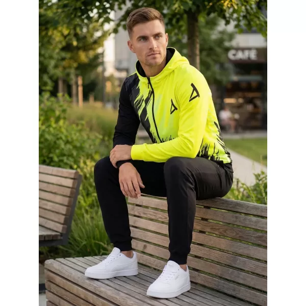  Moška jopica na Zip Premium ALTISPORT VOJ/ALM006MI02 ČRNO -YELLOW 