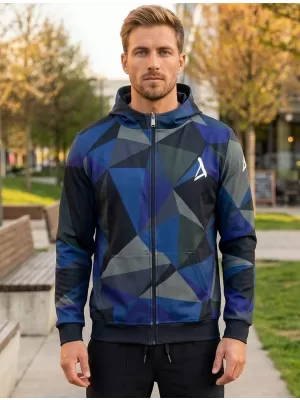 Moški vrhunski pulover z zadrgo ALTISPORT VOJ/ALM007MI02 TEMNO MODRA
