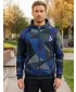 Moški vrhunski pulover z zadrgo ALTISPORT VOJ/ALM007MI02 TEMNO MODRA
