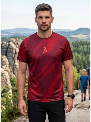 Moška funkcionalna t -majica Premium ALTISPORT VOJ/ALM072TR01 VINO RDEČE