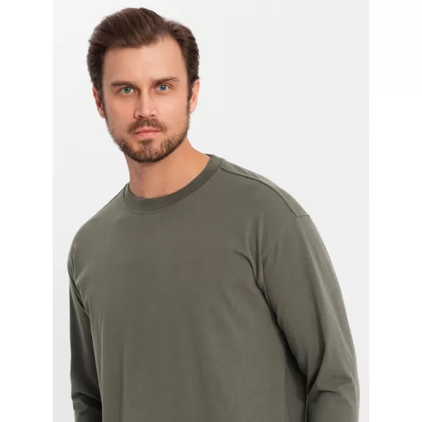  Srajca OMBRE OM-LSBC-0129 SIVO-ZELENA 