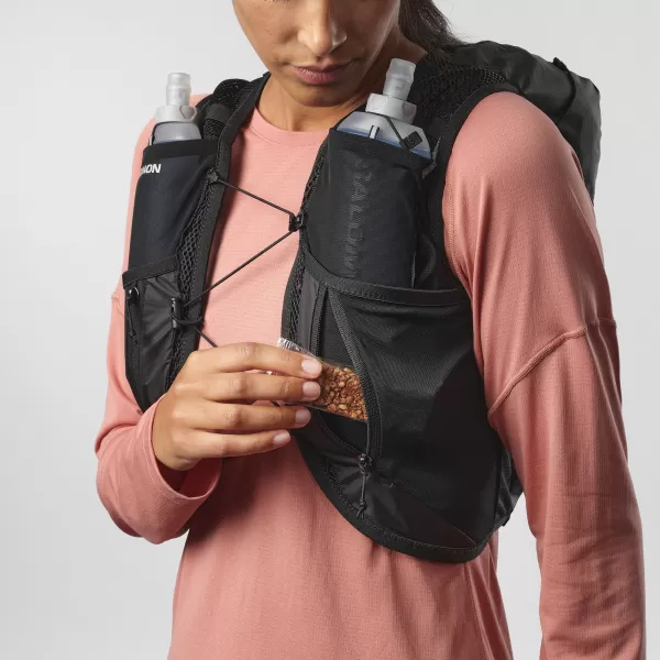  Ženski nahrbtnik SALOMON ACTIVE SKIN 12 WOMEN SET LC2178600 ČRNA/KOVINSKA 