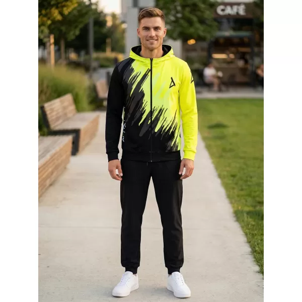  Moška jopica na Zip Premium ALTISPORT VOJ/ALM006MI02 ČRNO -YELLOW 