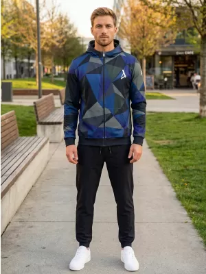 Moški vrhunski pulover z zadrgo ALTISPORT VOJ/ALM007MI02 TEMNO MODRA