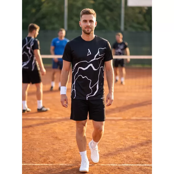  Moška premium funkcionalna majica s kratkimi rokavi ALTISPORT VOJ/ALM073TR01 ČRNA 