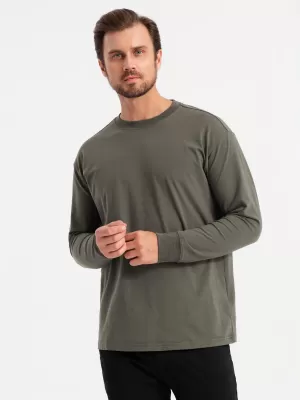 Srajca OMBRE OM-LSBC-0129 SIVO-ZELENA