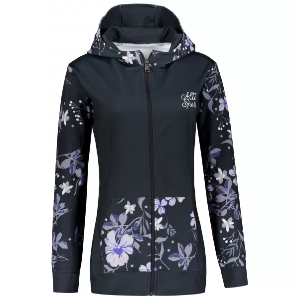  Ženski premium pulover z zadrgo ALTISPORT VOJ/ALW063MI02 ČRNA 