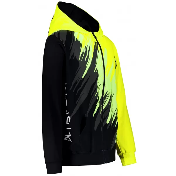  Moška jopica na Zip Premium ALTISPORT VOJ/ALM006MI02 ČRNO -YELLOW 