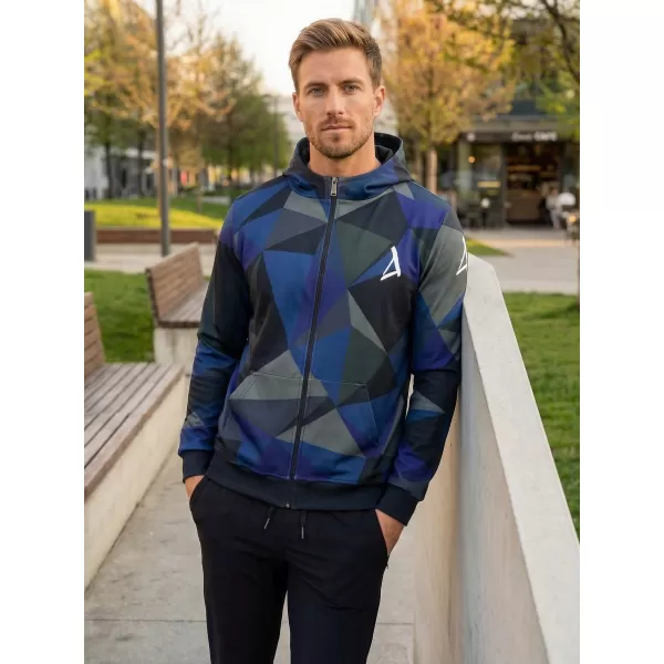  Moški vrhunski pulover z zadrgo ALTISPORT VOJ/ALM007MI02 TEMNO MODRA 