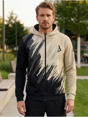 Moška jopica na Zip Premium ALTISPORT VOJ/ALM006MI02 ČRNO -BRUŠEN