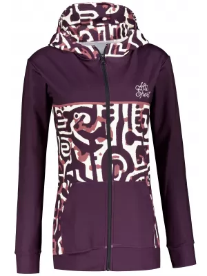 Ženski premium pulover z zadrgo ALTISPORT VOJ/ALW060MI02 BORDO