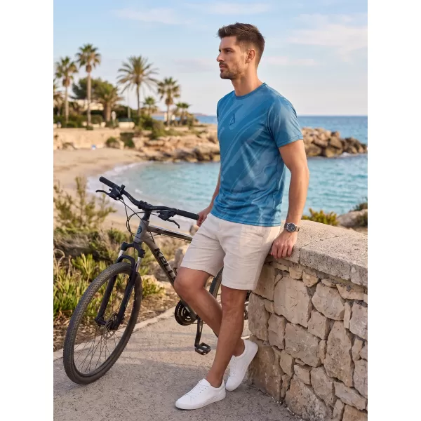  Moška funkcionalna t -majica Premium ALTISPORT VOJ/ALM072TR01 POLNOČNA MODRA 