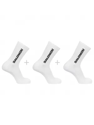 Nogavice SALOMON EVERYDAY CREW 3-PACK LC2086000 BELO/BELO/BELO