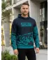 Moški premium pulover ALTISPORT VOJ/ALM068MI01 ČRNA/SMARAGDNA
