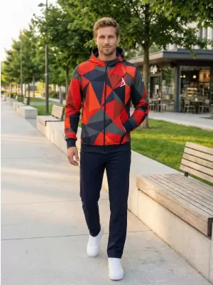 Moški vrhunski pulover z zadrgo ALTISPORT VOJ/ALM007MI02 RDEČA