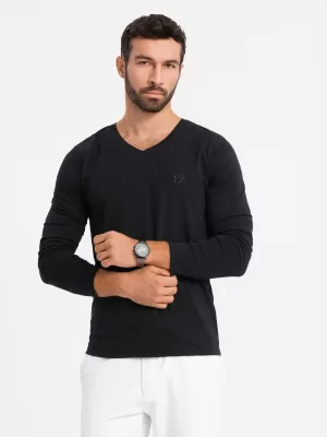 Srajca OMBRE OM-LSCL-0105 ČRN