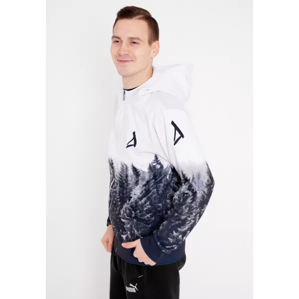  Moška jopica na Zip Premium ALTISPORT VOJ/ALM058MI02 BELA -GRAY 