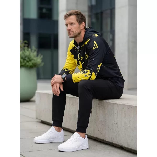  Moški vrhunski pulover z zadrgo ALTISPORT VOJ/ALM057MI02 FLUO RUMENA 
