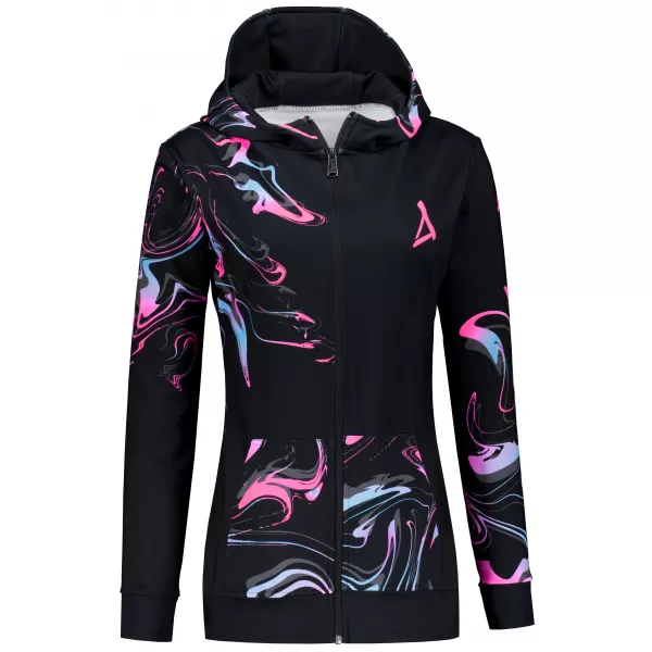  Ženska jopica na zadrgi Premium ALTISPORT VOJ/ALW064MI02 ČRNA -PINK 