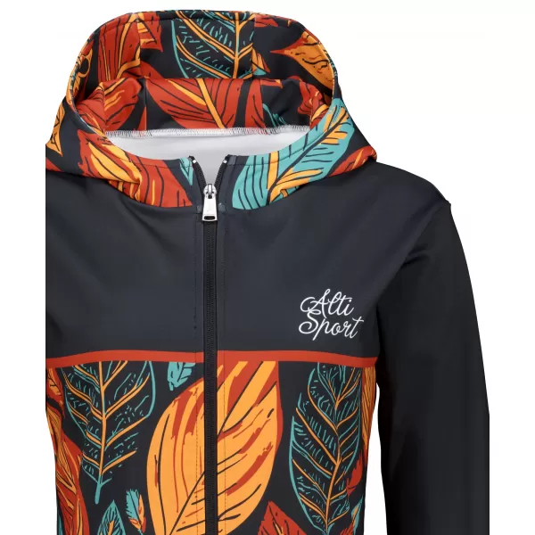  Ženski premium pulover z zadrgo ALTISPORT VOJ/ALW061MI02 ORANŽNA/MODRA 