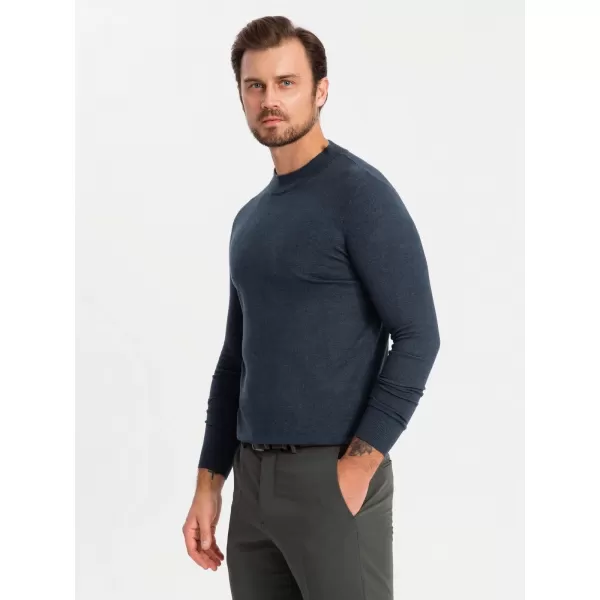  Moški pulover OMBRE OM-SWTN-0125 MORNARSKO MODRO 