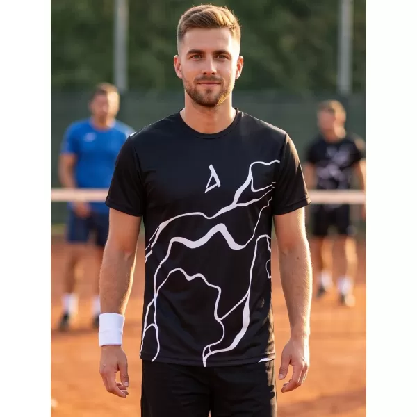  Moška premium funkcionalna majica s kratkimi rokavi ALTISPORT VOJ/ALM073TR01 ČRNA 