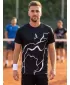 Moška premium funkcionalna majica s kratkimi rokavi ALTISPORT VOJ/ALM073TR01 ČRNA